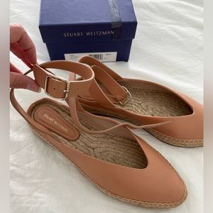 Stuart Weitzman Toga Leather Espadrilles
